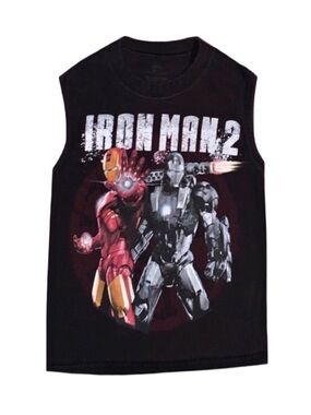 IRON MAN Boy's Black Graphic Tank Top Size 4